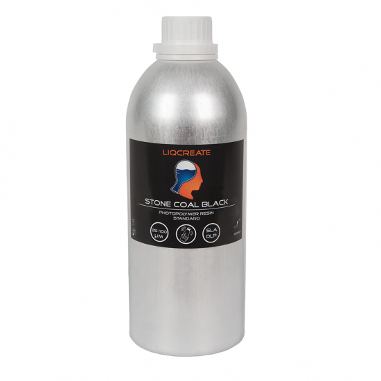 Liqcreate SLA Resin DLP Resin Stone Coal Black 1KG bottle
