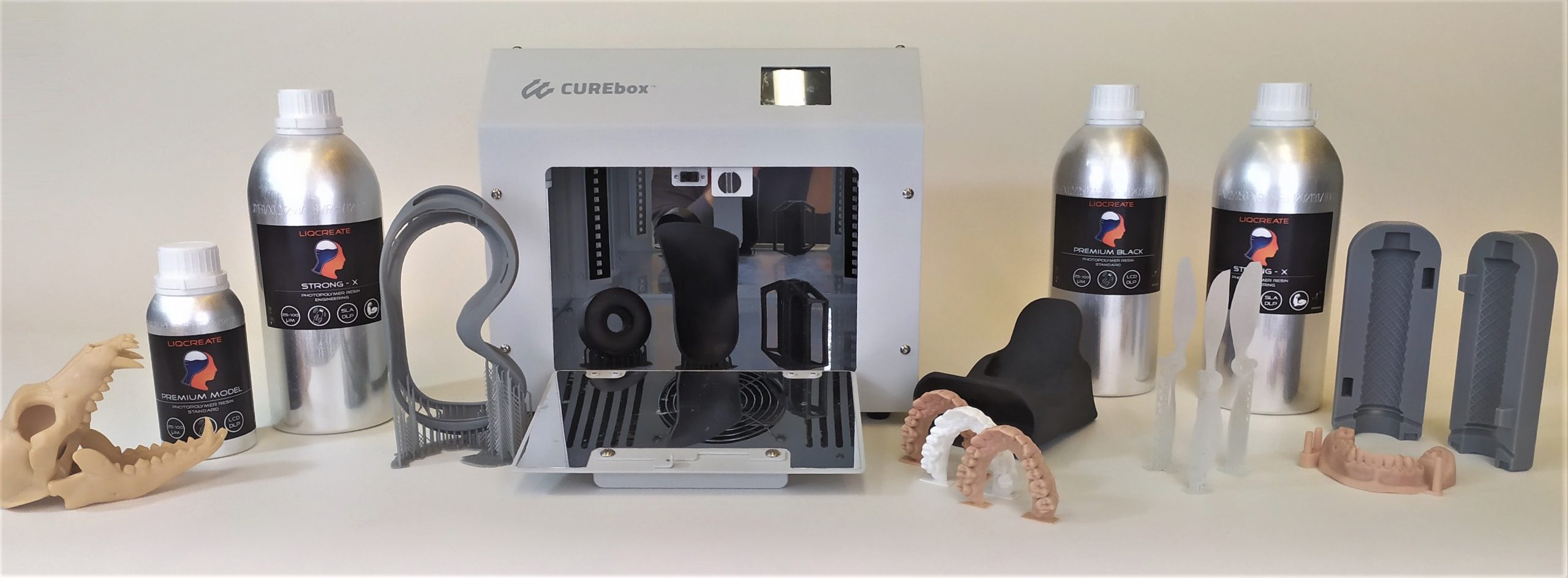 Ingeniería traviesa CUREbox compatible con Liqcreate resinas glicerol resina uv impresión 3d pegajosa