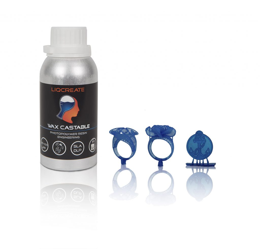 Liqcreate Wax Castable for casting objects using LCD/MSLA, DLP and SLA 3D printing