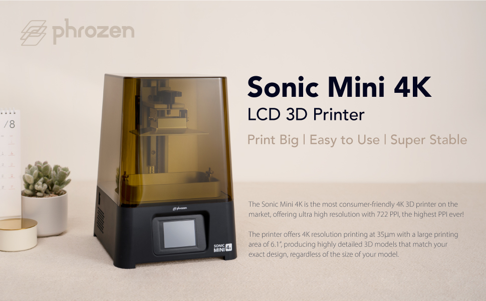 Phrozen Sonic Mini Impresora 4D de resina MSLA 3K