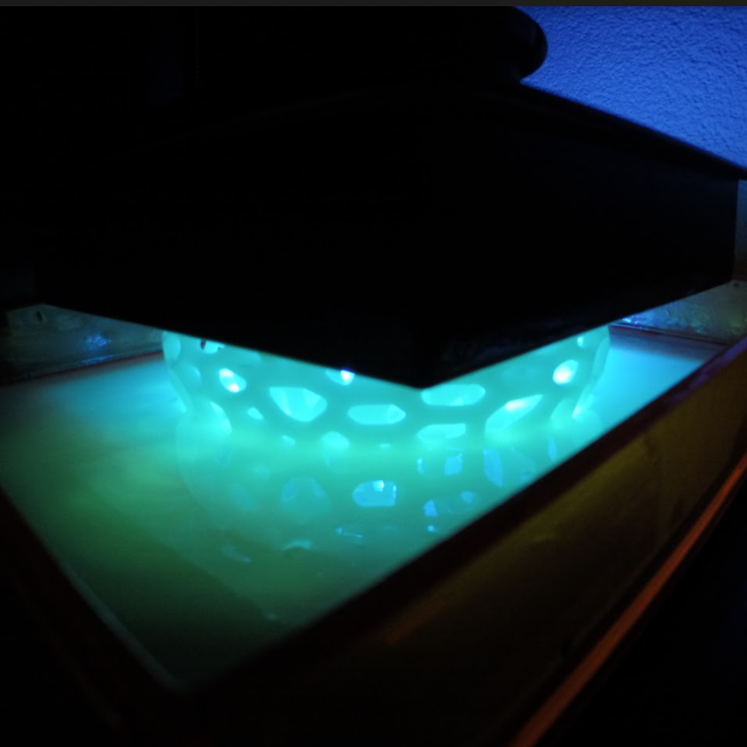 Liqcreate hazard glow in the dark resin formlabs form2 form 2 compatible moonray sprintray anycubic photon mono x elegoo mars saturn 