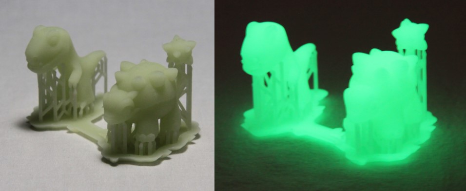 Liqcreate hazard glow in the dark resin formlabs form2 form 2 compatible moonray sprintray anycubic photon mono x elegoo mars saturn 