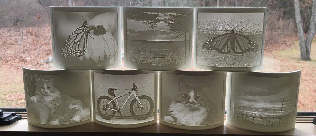 3D-Druck-Lithophan mit weißem Harz