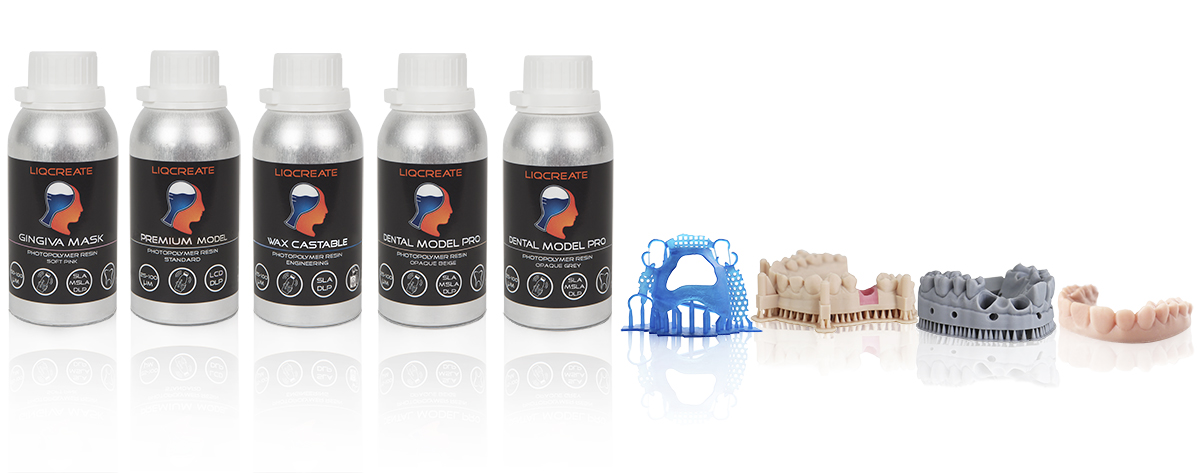 Liqcreate resina fotopolimerica ingegneria dentale gioielli flex duro forte composito elastico flessibile elastomero basso odore