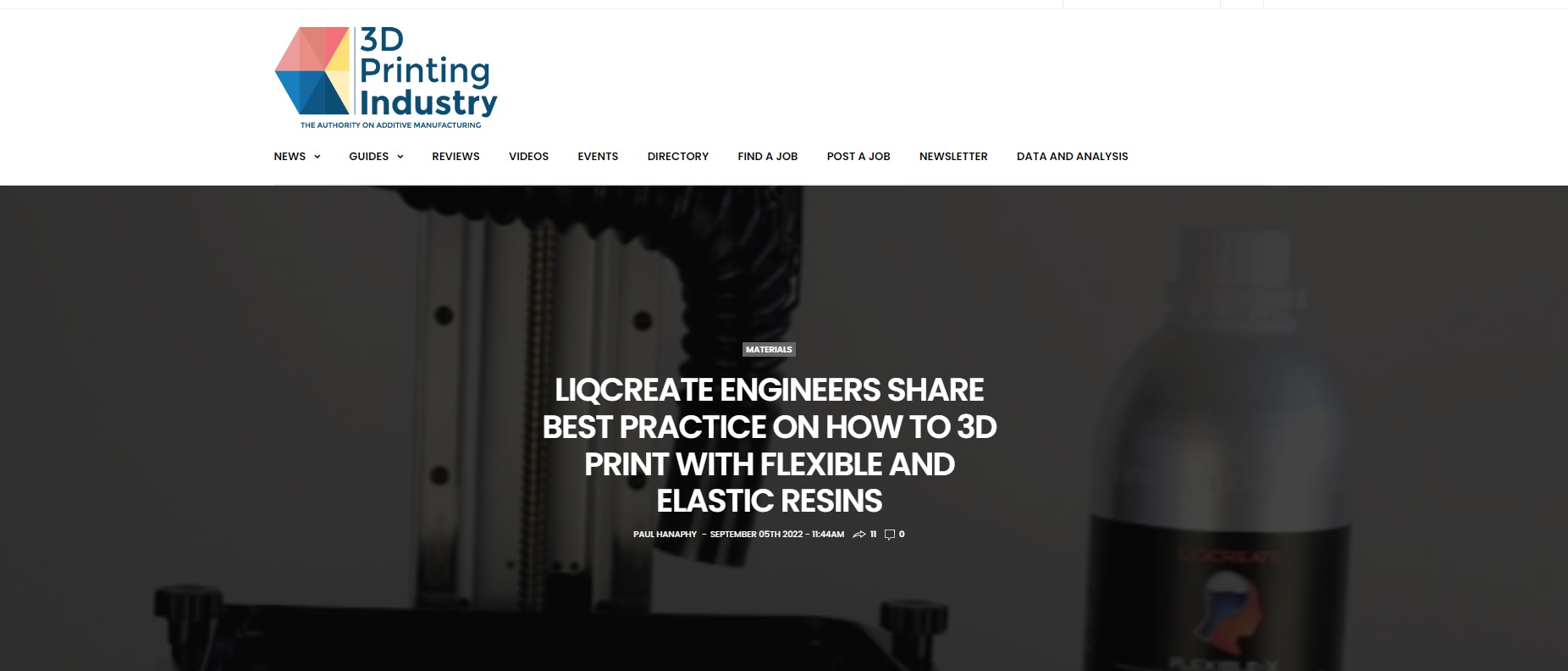 3Dprintingindustry.com flexible resins elastic resin photopolymer liqcreate