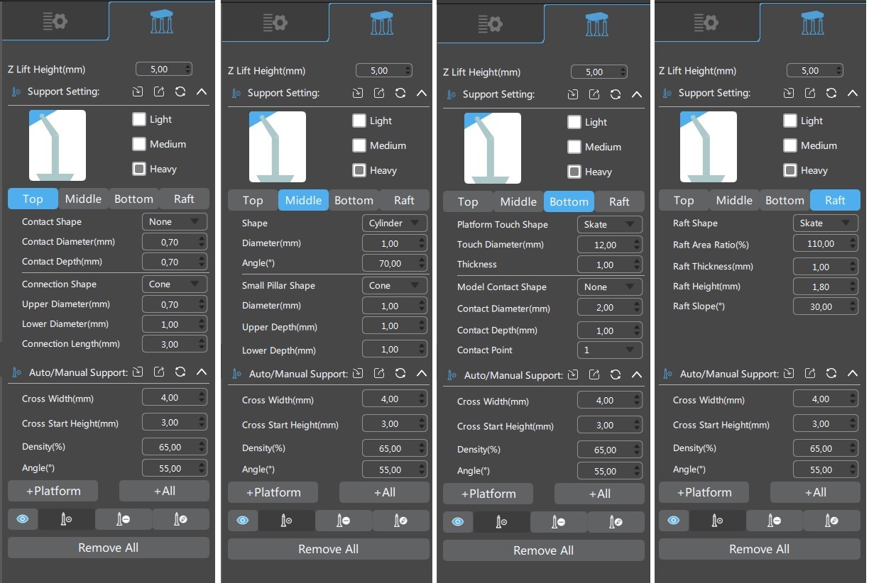 Deep Blue support settings